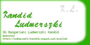 kandid ludmerszki business card